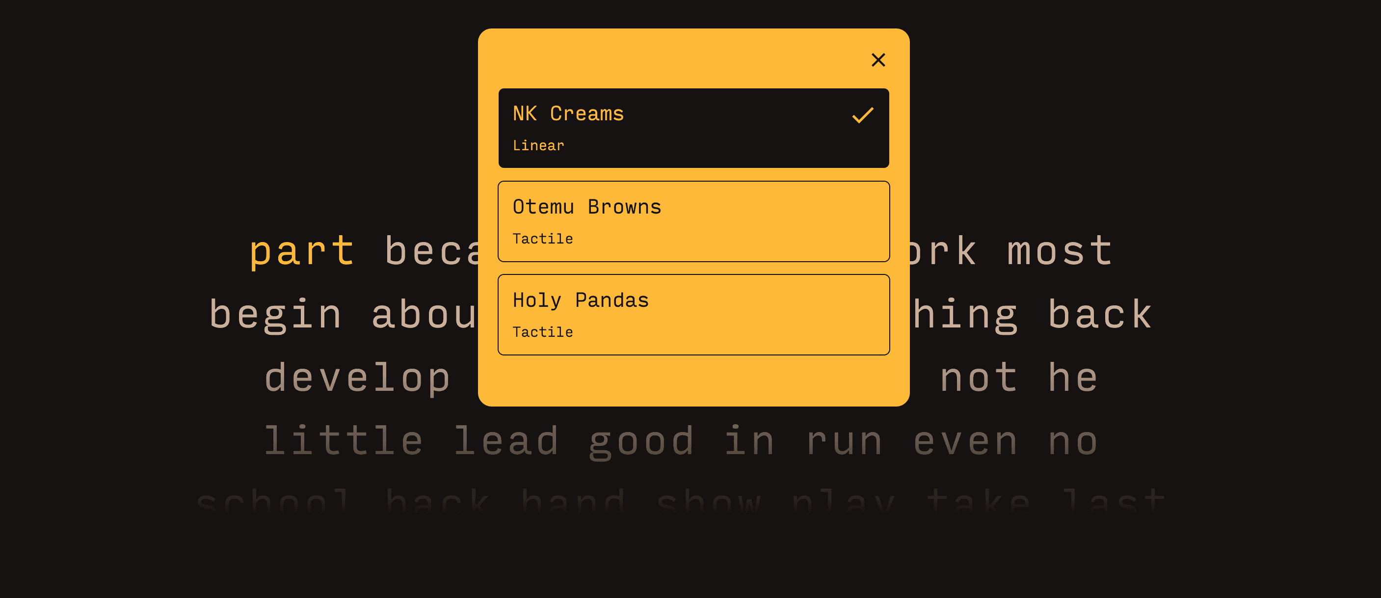 Mechanical keyboard switch options